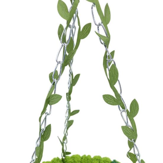 Hanging Parrot Nest Birdcage Plush Birds Bed with Leaves Hook Indoor Green Breeding Nest for Parakeet Conure Budgie Cockatiel Lovebird