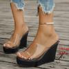 Fashion Hot Sale Women's Transparent Slippers 2024 New Comfortable and Versatile Summer Daily Slipper Fashion Wear Outside Ladies Slides