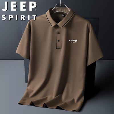 JEEP SPIRIT Men's Ice Silk Breathable Polo T-shirt