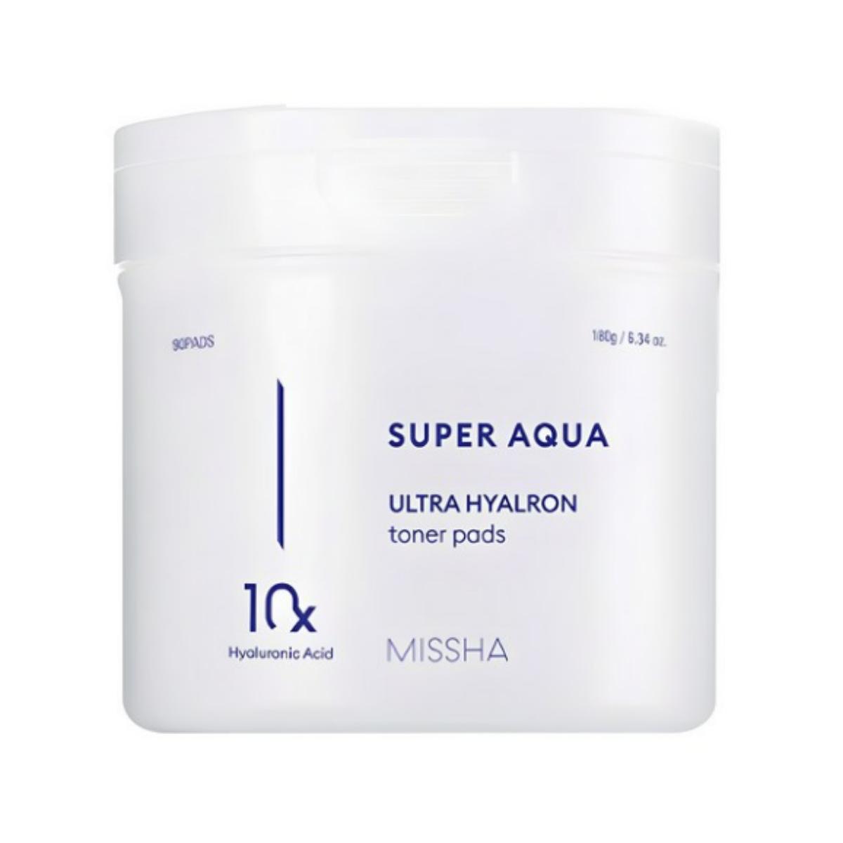 

MISSHA Super Aqua Ultra Hyalon Тонер-пэды — 180 г, 90 пэдов, 1 шт.