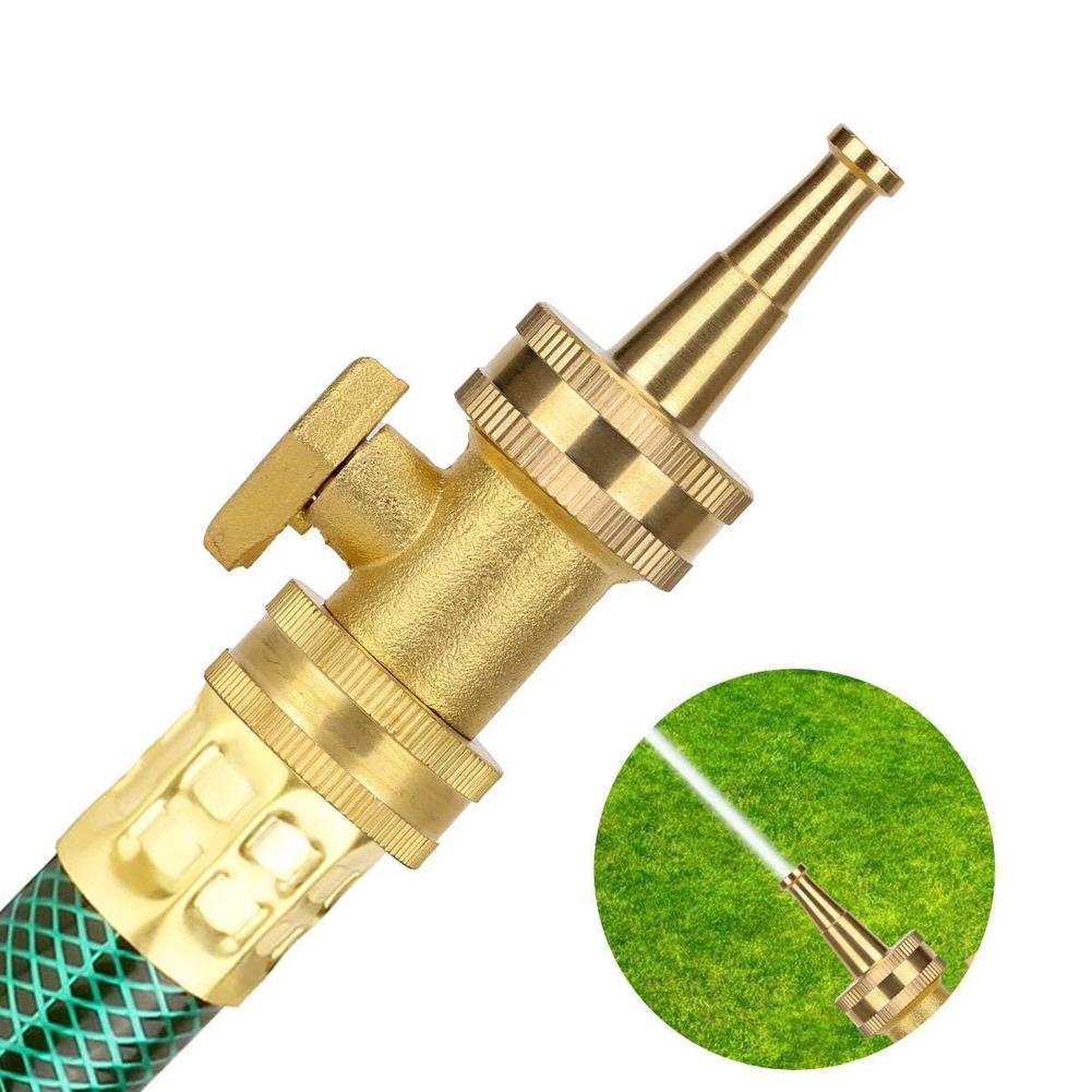1 Set Connector And Nozzle Heavy-Duty Brass Garden Nozzle: Adjustable High-Pressure Hose Sprayer Garden Washer Accessories