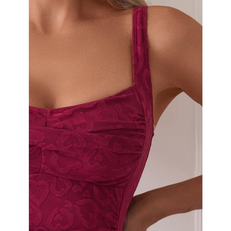 Vintage Swimwear Women Halter Push Up Slim Fit Tummy Control One Piece Swimsuit 2024 Beach Pool Bathing Suit Holiday Monokini