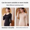 Women's Modal Long Sleeve Round Neck Top – Thin Autumn/Winter Sweater, Large Size