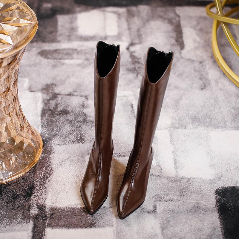 Scarpe da Donna 2026 Moda Comodi Stivali Alti da Donna Stivali di Alta Qualità Scarpe di Lusso per Donna Scarpe con Zip Botas Mujer