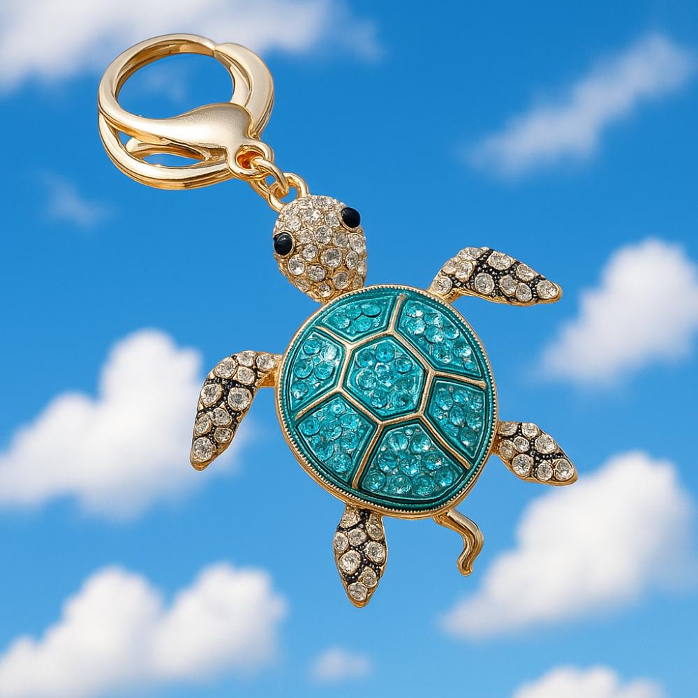 Good Fortune Turtle Keychain Colorful Hanging Pendant Exquisite Key Ring Holder  Car Key Pendant