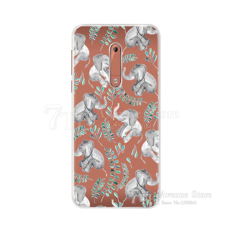 For Nokia 5 Case 5.2" Cartoon Soft Silicone TPU Phone Case For Nokia 5 Nokia5 Global Dual TA-1024 TA-1053 TA-1044 Back Cover
