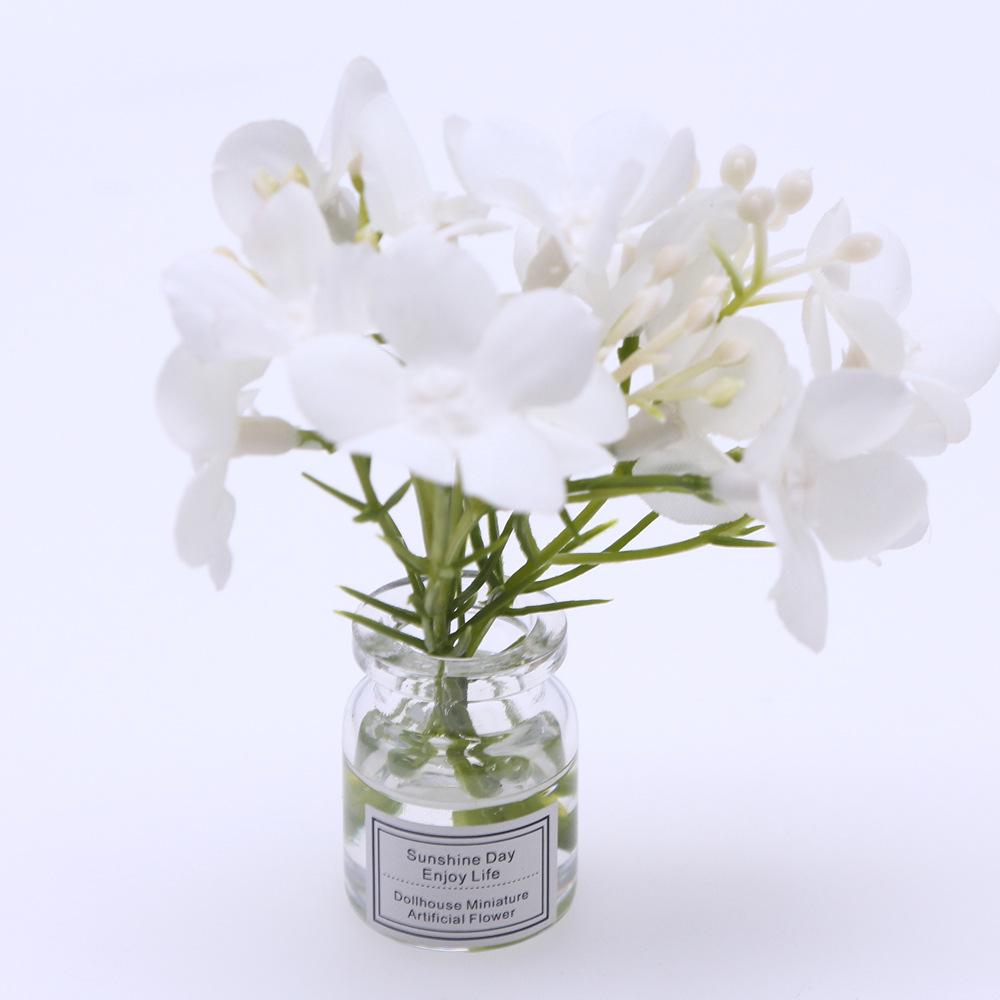 Doll House Miniature Mini Potted Flowers Green Potted Plant Model Toys For Dollhouse Accessories Decoration