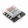 8-Way Water Proof Fuse Block with LED Indicator, Screw Nut Terminal Box for Car Boat Marine