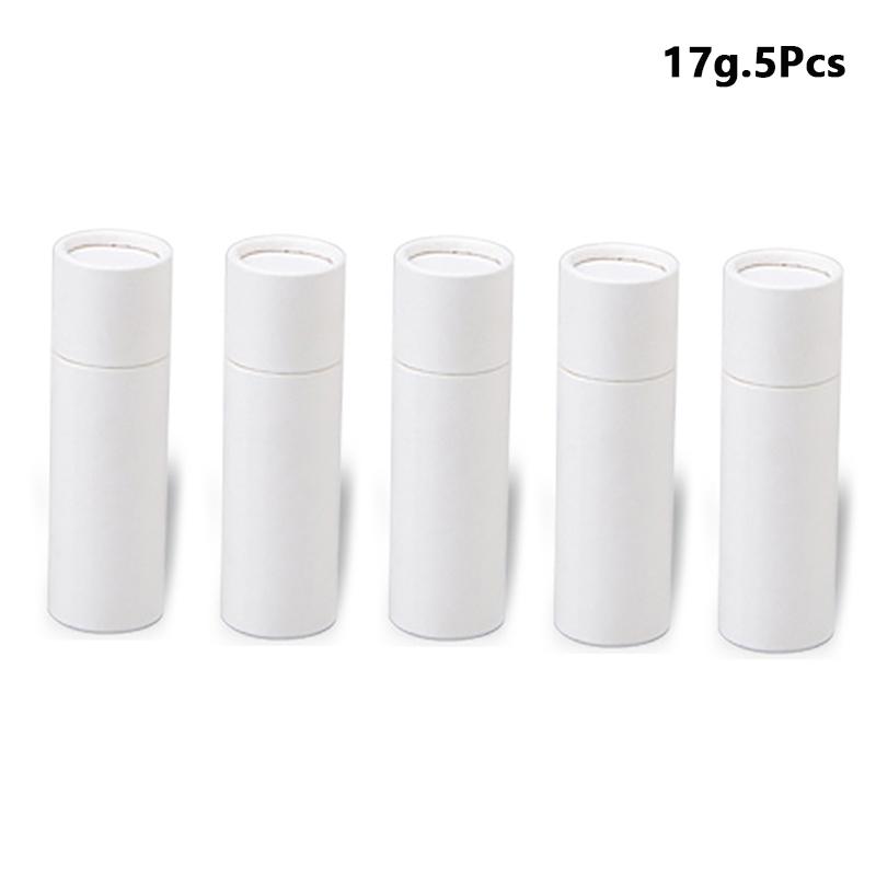 5ks/šarže kraftový papír Push Up tubičky Biologicky odbouratelný karton Kosmetické válcové balení Balzám na rty Deodorant