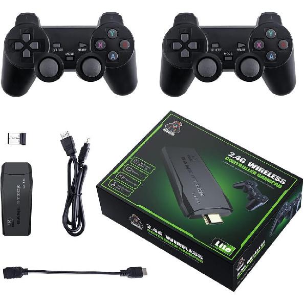 Wireless Retro Game Console, 20000+ Games Retro Gaming Console Classic M8 64G Plug & Play Video TV Game Stick with 2.4G Wireless Controller Gamepad,