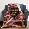 Cleveland Cavaliers Print Flannel Blanket High Quality Warm Comfortable Cover for All Seasons Perfect for Gifts Home Decor