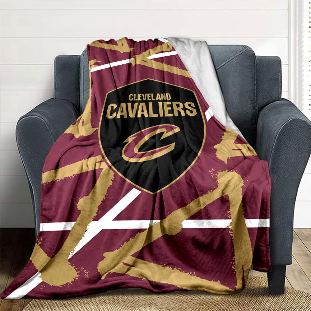 Cleveland Cavaliers Print Flannel Blanket High Quality Warm Comfortable Cover for All Seasons Perfect for Gifts Home Decor