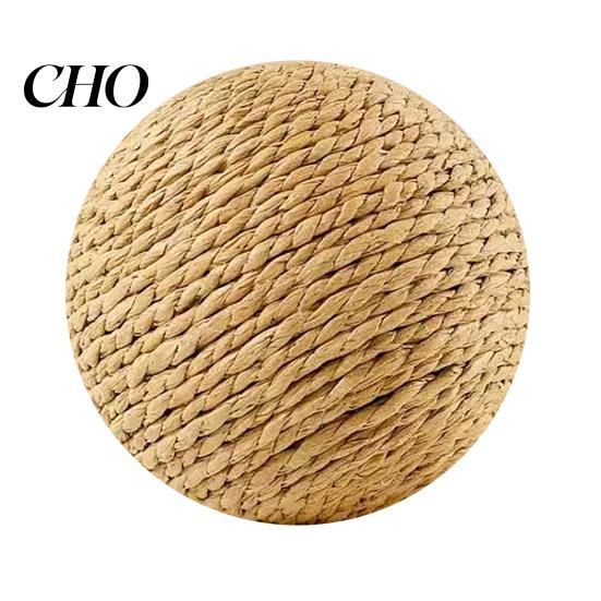 Safe Non-toxic Cat Chewer Faux Sisal Ball Toy, 8CM Large Scratch with Built-in Bell, Sound Bell Interactive Play Bite-Resistant Toy for Relieve Stress