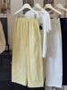 Women's High Waist Drawstring Wide Leg Cropped Pants Loose Fit Casual Linen Blend Ankle Trousers For Summer Daily Wear
