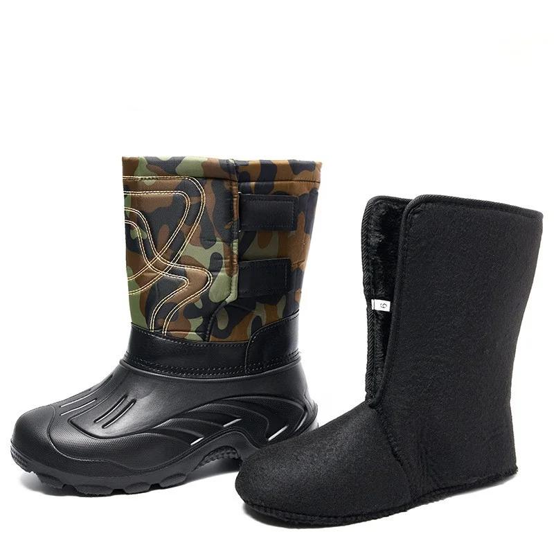 Kotníkové boty Botas De Trabajo Hombre Botas De Trabajo Hombre Botas Platforma Botas De Trabajo Pánské Plyšové Teplé boty do sněhu