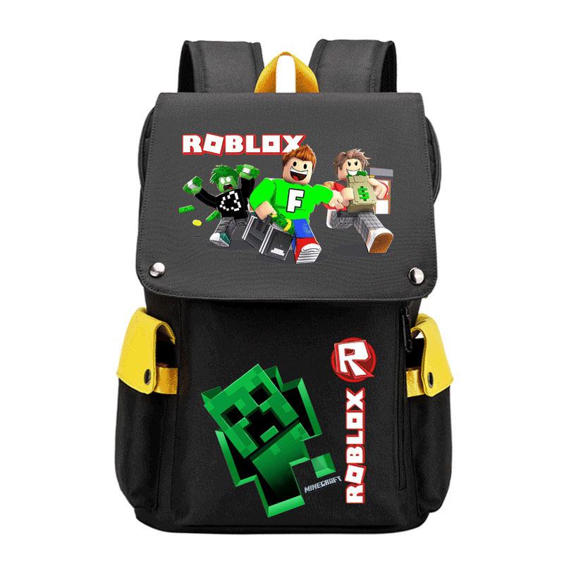 2024 New Student School Bag Robles Printed Backpack Canvas Backpack Men and Women
