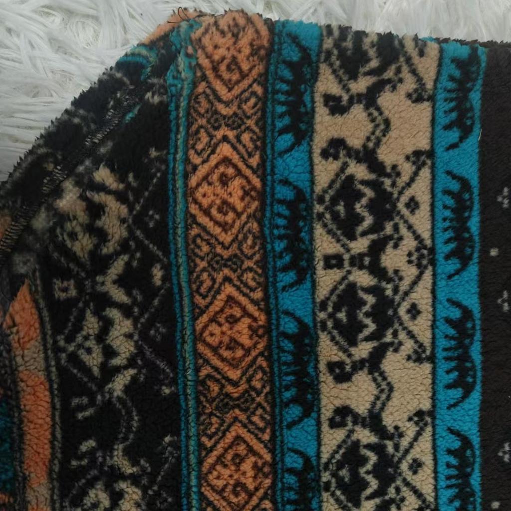 Veste ample rétro en peluche à manches longues et revers pour femme