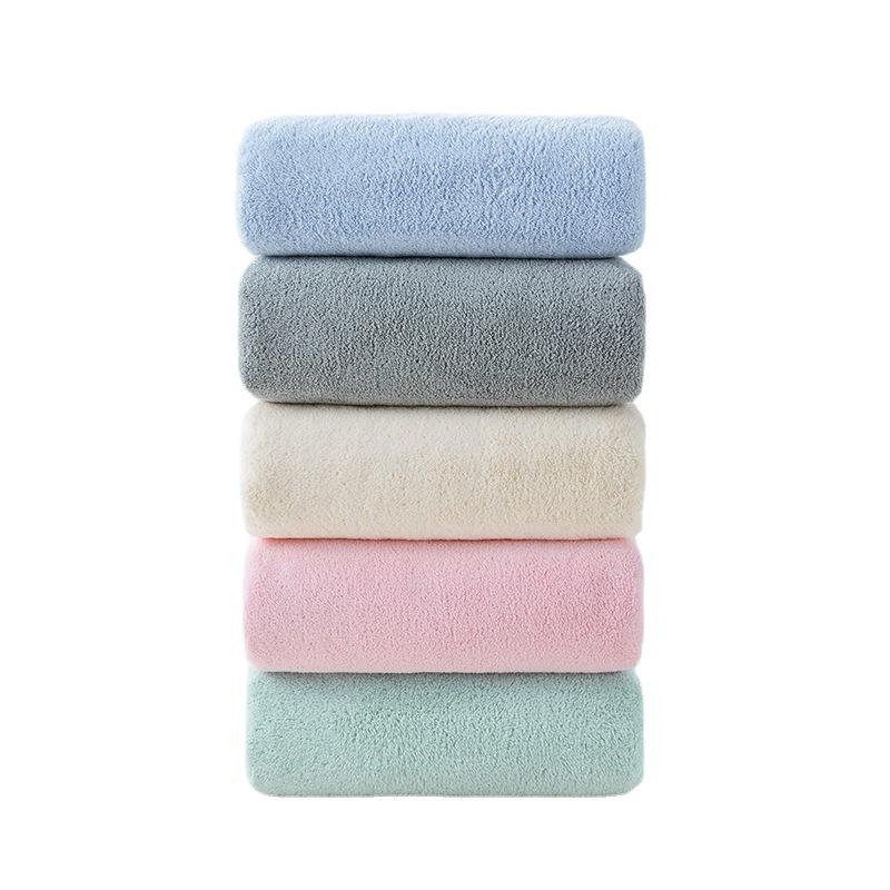 Towel enlarged thickened coral fleece bath towel household children adult large bath towel soft absorbent bath towel