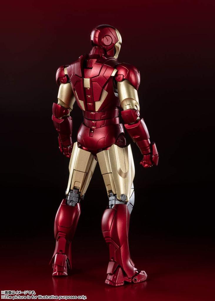 TAMASHII NATIONS Avengers Iron Man Mark VI EDITION Approximately 150mm PVC ABS Painted Movable Figure S.H.Figuarts - "BATTLE DAMAGE" - & & Die-cast
