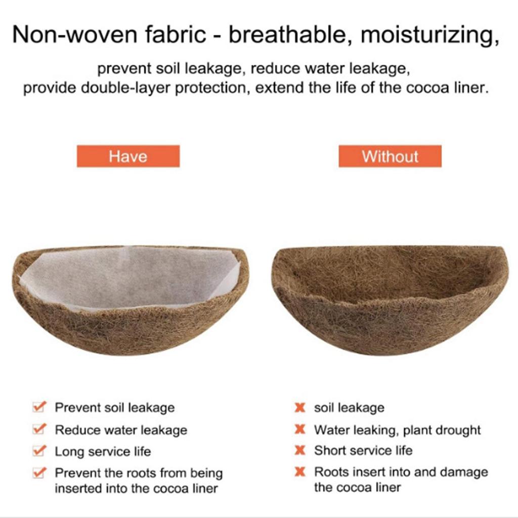 Hanging Basket Non-woven Coco Liner Coconut Fiber Planter Liner for Garden