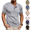 Men's Casual Color-block Sports T-shirt - Men's Round-neck Short-sleeved Top