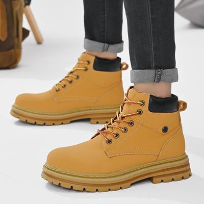 Foreign Trade Large Size 46 Autumn and Winter New Martin Boots European and American Rhubarb Boots Outdoor Kick Can Not Be Rotten Tooling Boots Men's