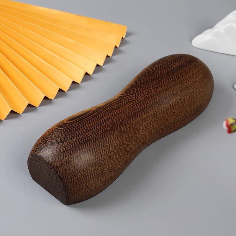 Rosewood Red Pear Neck Protection Wooden Massage Pillow