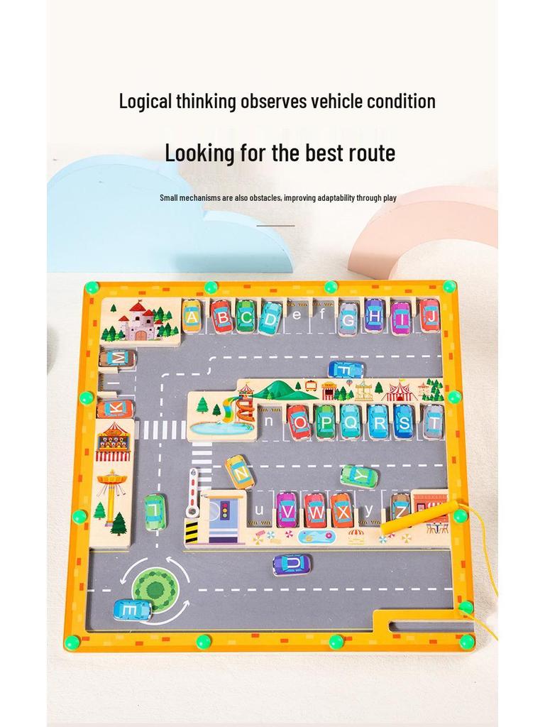 Magnetic Letter Maze: Color Matching & Pen Control Puzzle for Early Education