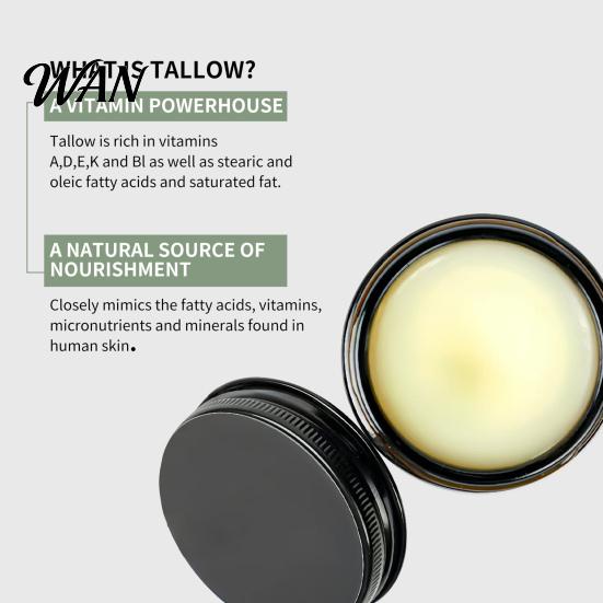 Dry Skin Moisturizer Beef Tallow Moisturizing Cream with Jojoba Oil Shea Butter Honey Lightweight Moisture Retention Non-Greasy Daily Hydration