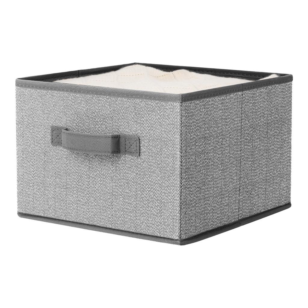 Portable Square Storage Bin Nonwoven Material No Odor Safe Family Use for Bedroom Bathroom Living Room Organization