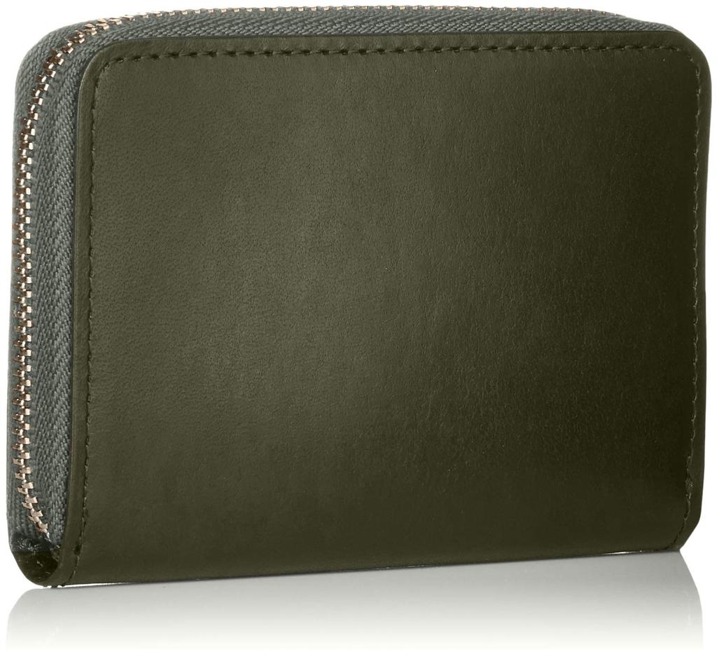 Margaret Howell Idea Coin and Natural Compact Coin Purse with Card Made In Genuine Cowhide Green Purse, Men's Women's, Unisex, Tanned, Slots, Japan,