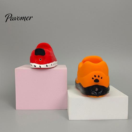 Durable Latex Chew Toys for Puppies Cartoon Shoe Squeaky Dog Toy, Funny Sneaker Shape Toy Pet Training Small Medium Dogs, Bite Resistant, Interactive