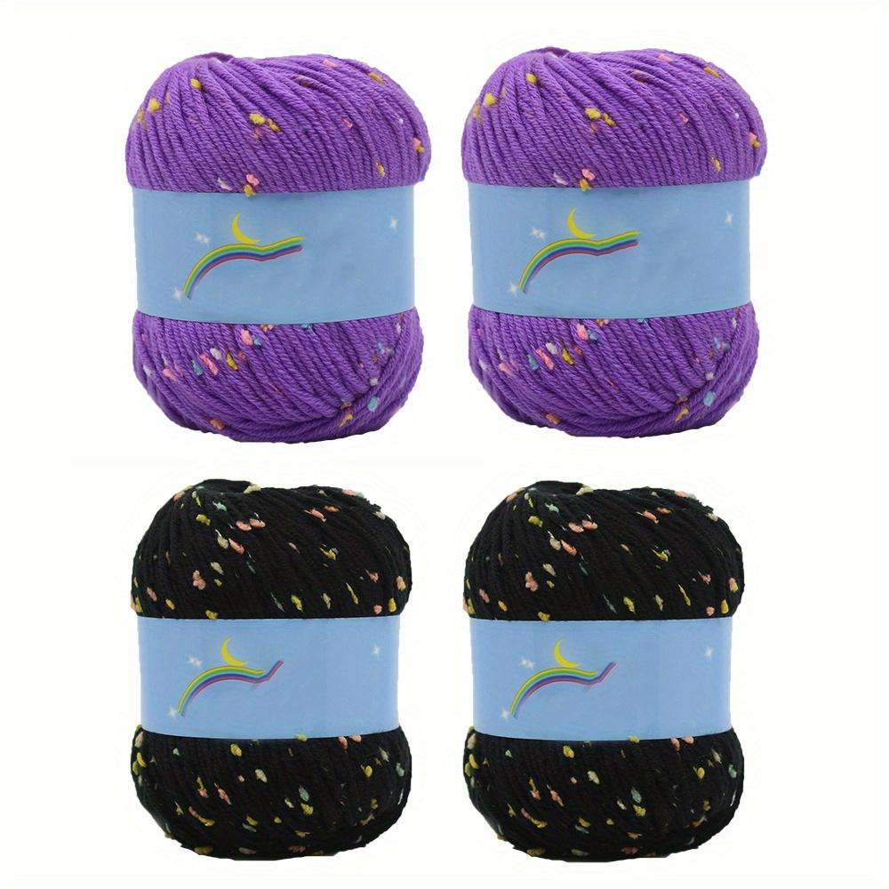 4pcs Soft & Cozy Wool Ball Yarn Handcrafted for Crocheting Knitting Sweaters Hats Scarves Medium Thick Color Dot Pattern Milk Cotton Blend