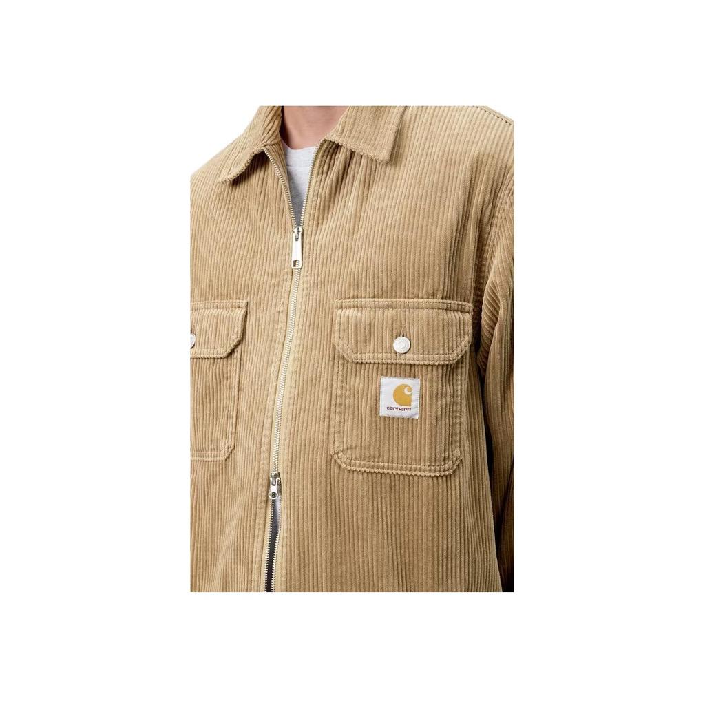 Carhartt WIP FW25 Reynold Shirt Jac Comfortable Two-Way Zipper Long Sleeve Jacket Men jackets I036049-8Y-02