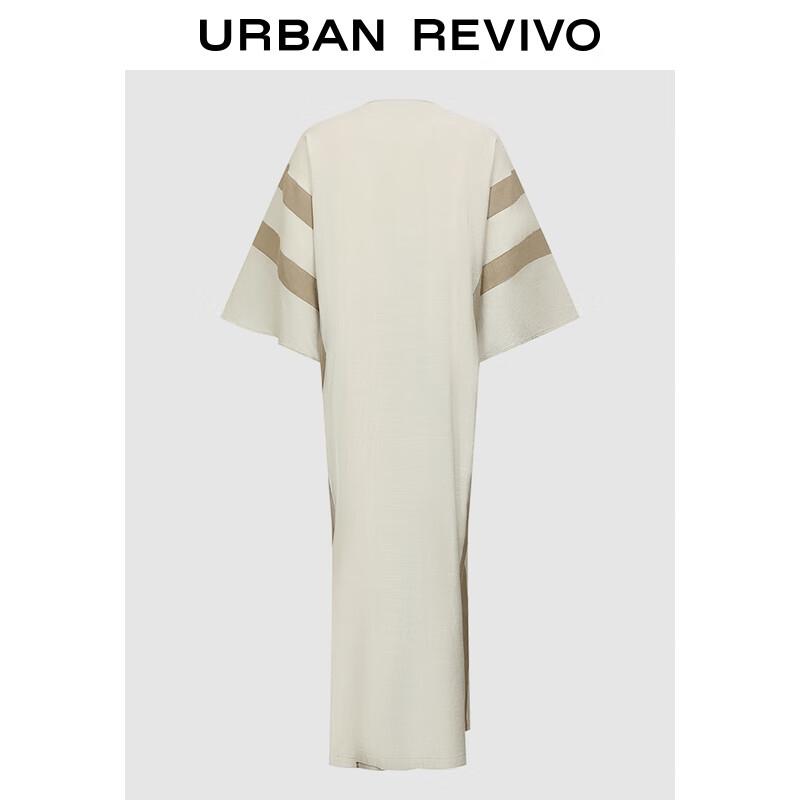 

Платье-халат в полоску с поясом UR 2025 Осень XS-S