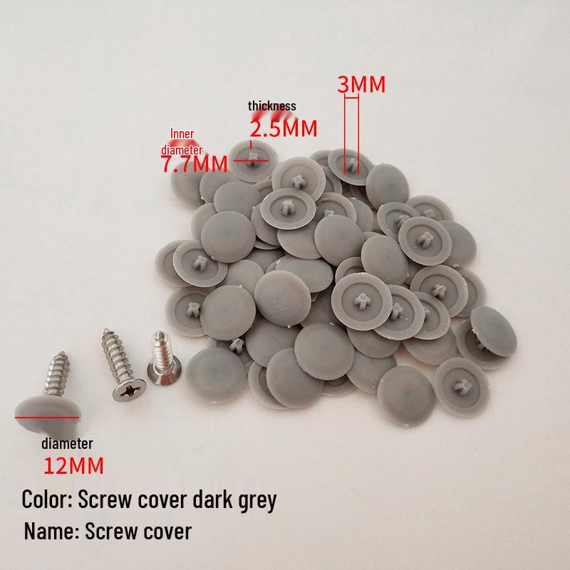 Decorative Plastic Screw Caps for Furniture and Wardrobes - Three-in-One Design