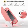 ProCase Switch Lite Flip Case 2 Glass Slim Clear Soft TPU Shockproof Protective Compatible with Switch Lite 2019 Coral [with Panels] Cover, Cover, –