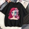 Women Cool Disney Princess Fusible Graphic Tshirt Casual Streetwear Short Sleeves T Shirt Cartoon Harajuku Aesthetic Tees Tops