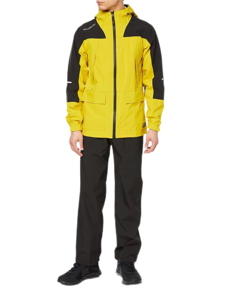 4WAY Stretch Rain Suit and Bottom Yellow L [Kokos Nobuoka] G-5410 (Top Set)