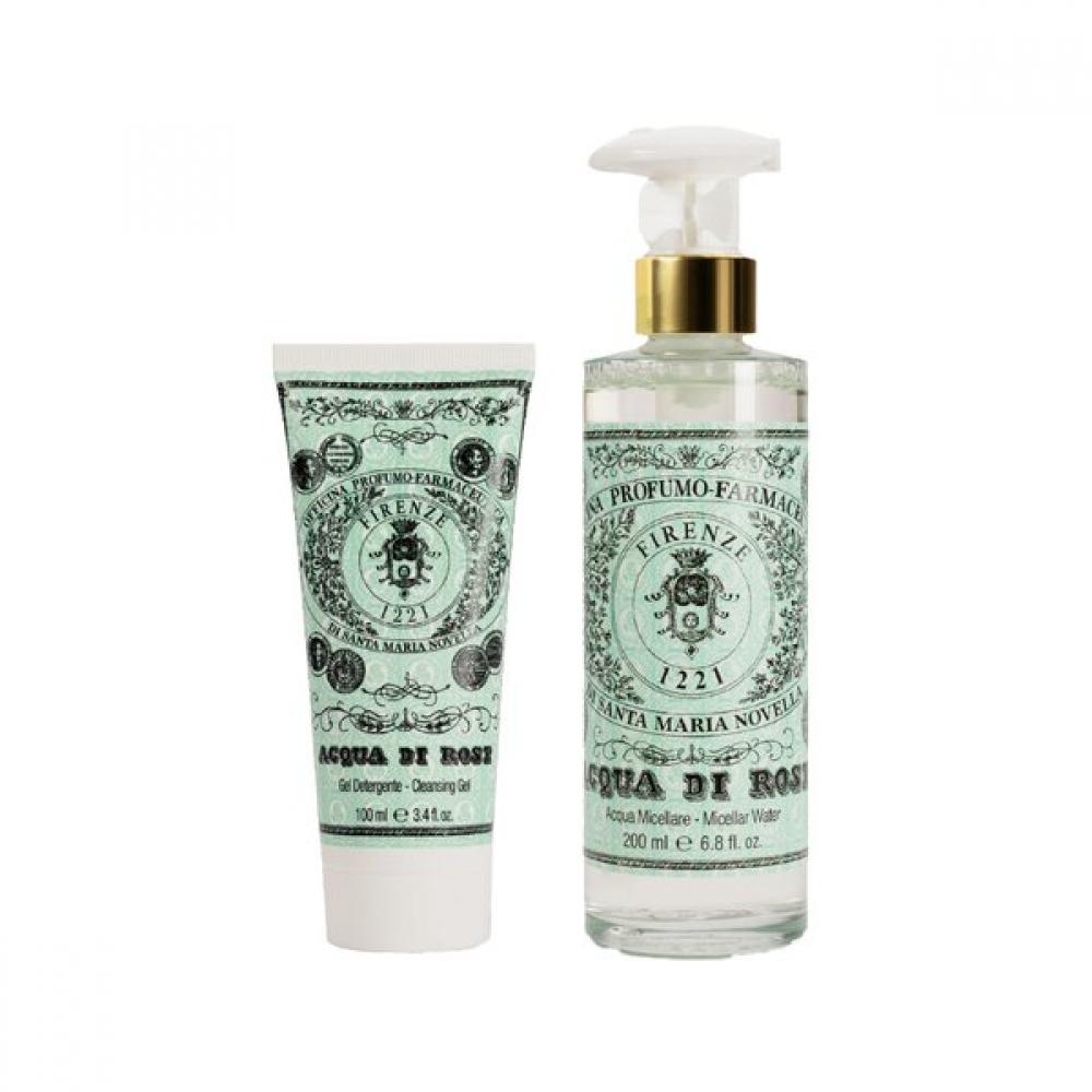 Santa Maria Novella  Set  Aqua Di Rose Cleansing Gel 100ml + Micellar Water 200ml Single option