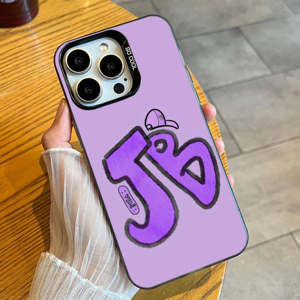

J-Justin BABY JB Biebs Phone Case For iPhone 16 17 15 14 12 13 Pro Max Black Candy Matte Shockproof Cover iPhone14Pro