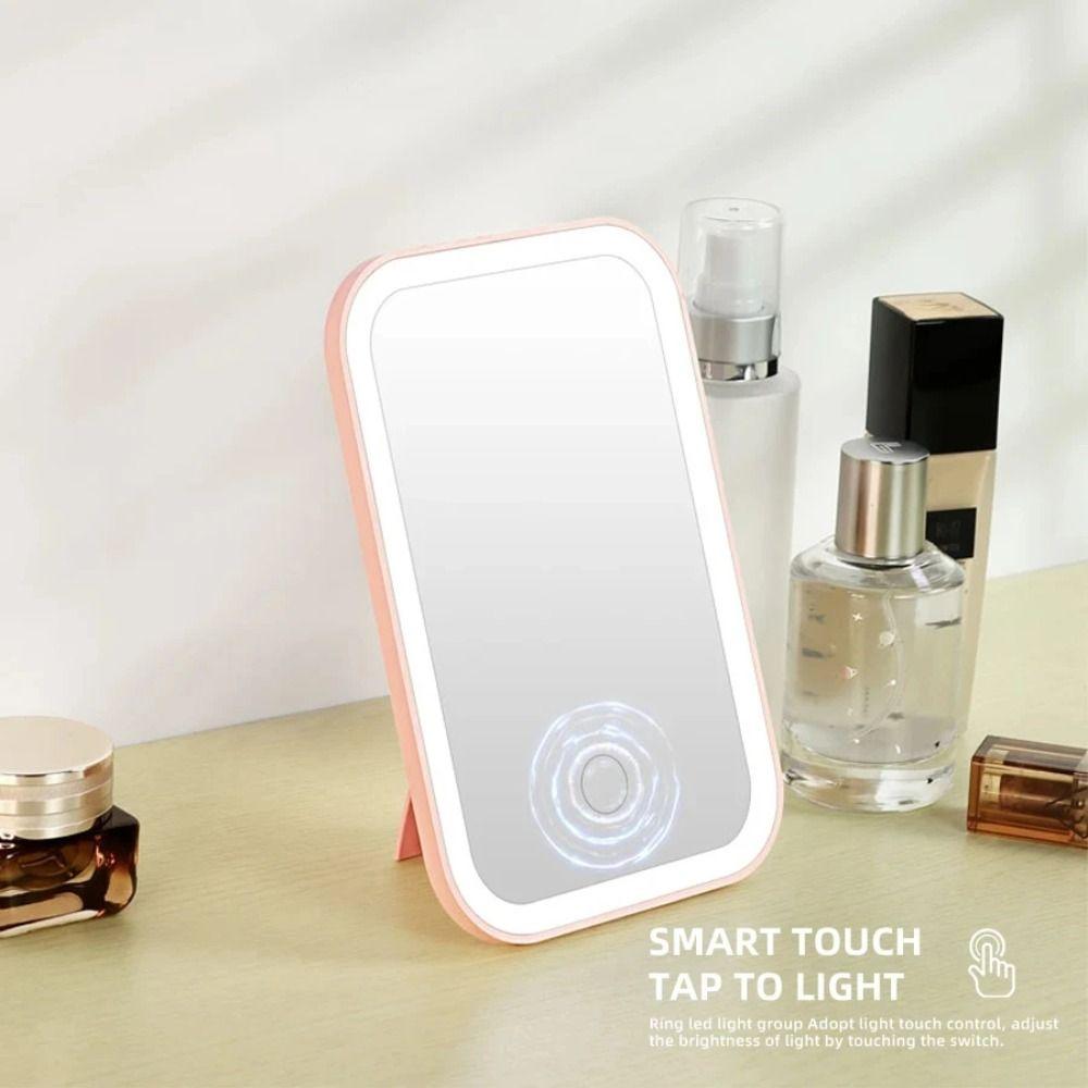 3 Colors Light Modes LED Makeup Mirror Touch Screen Beauty Mirror New Dressing Mirror