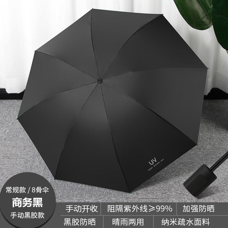 UV automatic three-fold umbrella for sun protection and UV protection for school