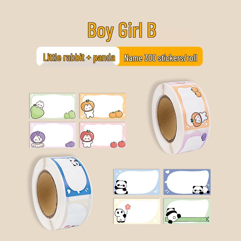 Personalisierte Cartoon-Namensaufkleber: Wasserdichte, Selbstklebende Etiketten für Kinder - Perfekt für Wasserflaschen und Schulbedarf