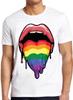 Lips Tongue Melting LGBT Pride Funny Cool Meme Cult Movie Gift Tee T Shirt M783
