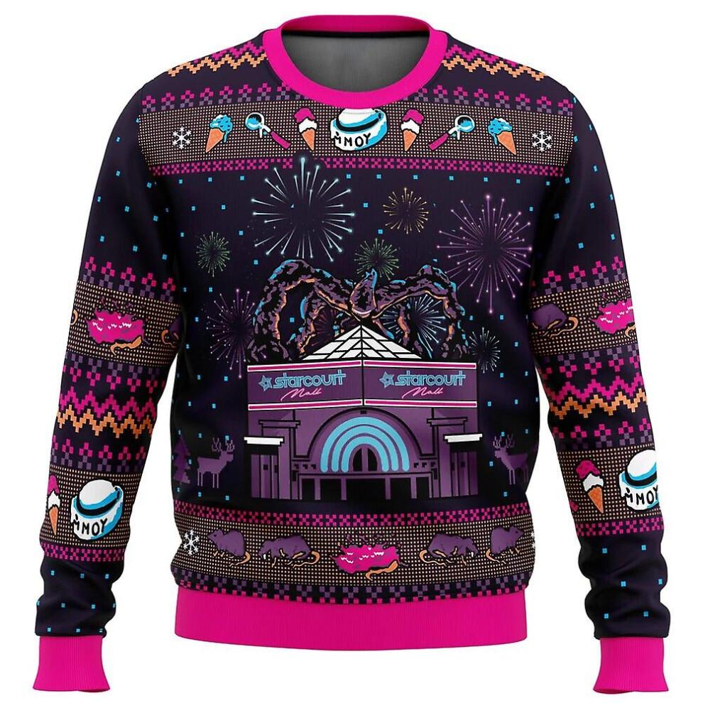 Stranger Things Brutto Maglione di Natale Maglione di Natale Regalo Babbo Natale Pullover Uomo Felpa 3D e Top