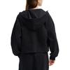 Fila Logo Embroidered Zipper Hooded Jacket Women Jackets Black F11W439505FBK