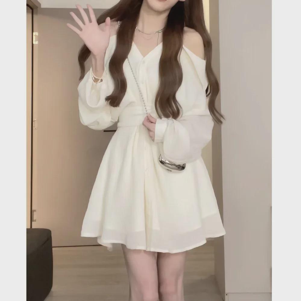 2025 Korean-Style Women's Off-Shoulder Top & Versatile Shorts - Spring Collection