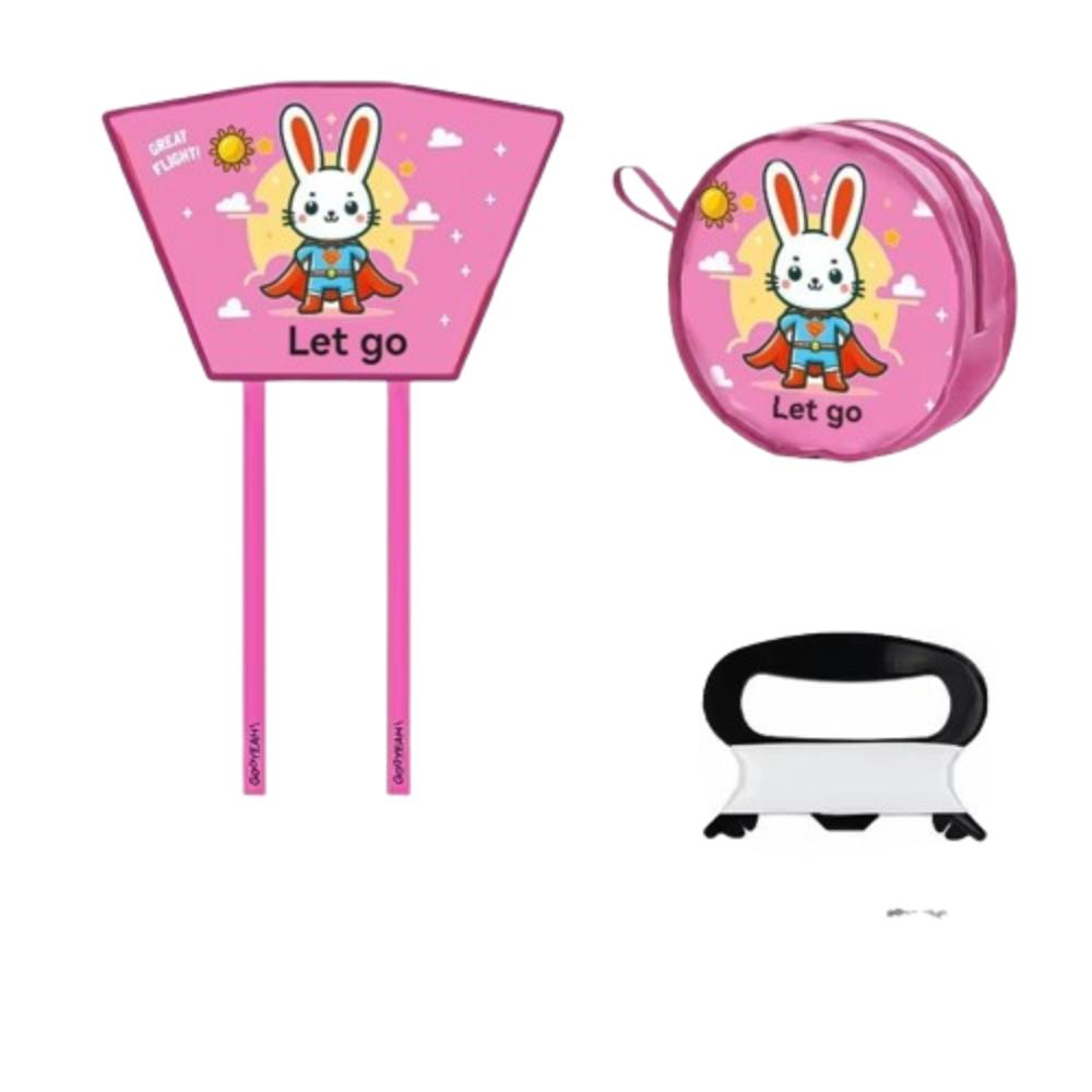 Rabbit Children Sports Kites Panda Spring Outing Pocket Kite Cartoon Children Kite Beginner Use