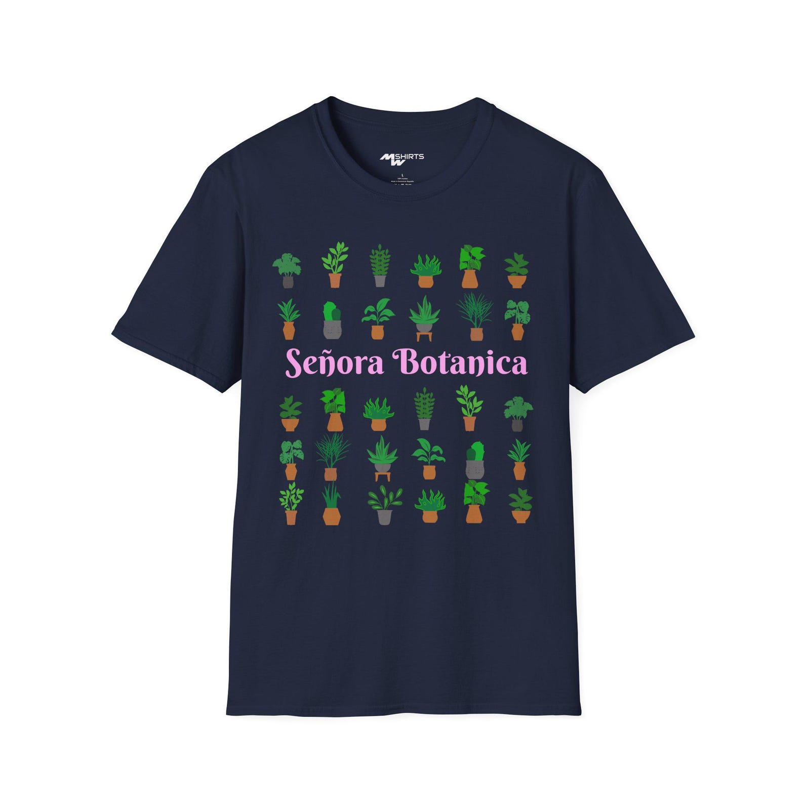 Botanical Señora T-Shirt: Plant Lady Gift, Nature Vibes 4XL